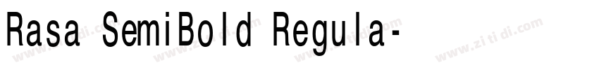 Rasa SemiBold Regula字体转换